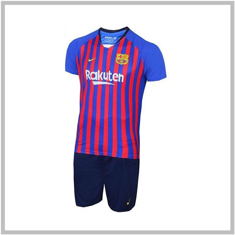 پیراهن و شورت ورزشی طرح تیم بارسلونا